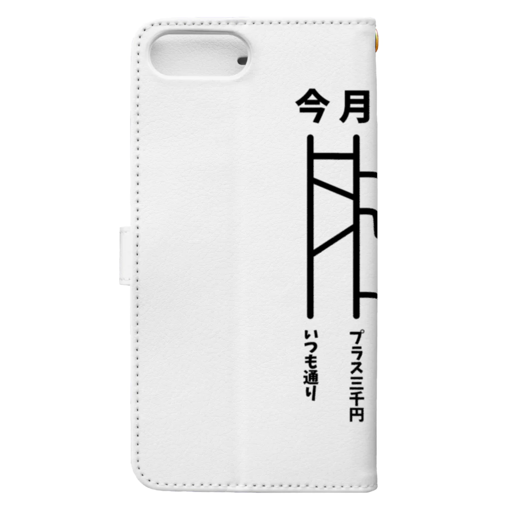 ハナのお店の今月小遣いは？（あみだくじ） Book-Style Smartphone Case :back