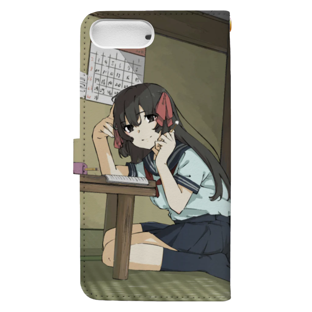 牛尾ベルのオーパーツの毎日が夏休み Book-Style Smartphone Case :back