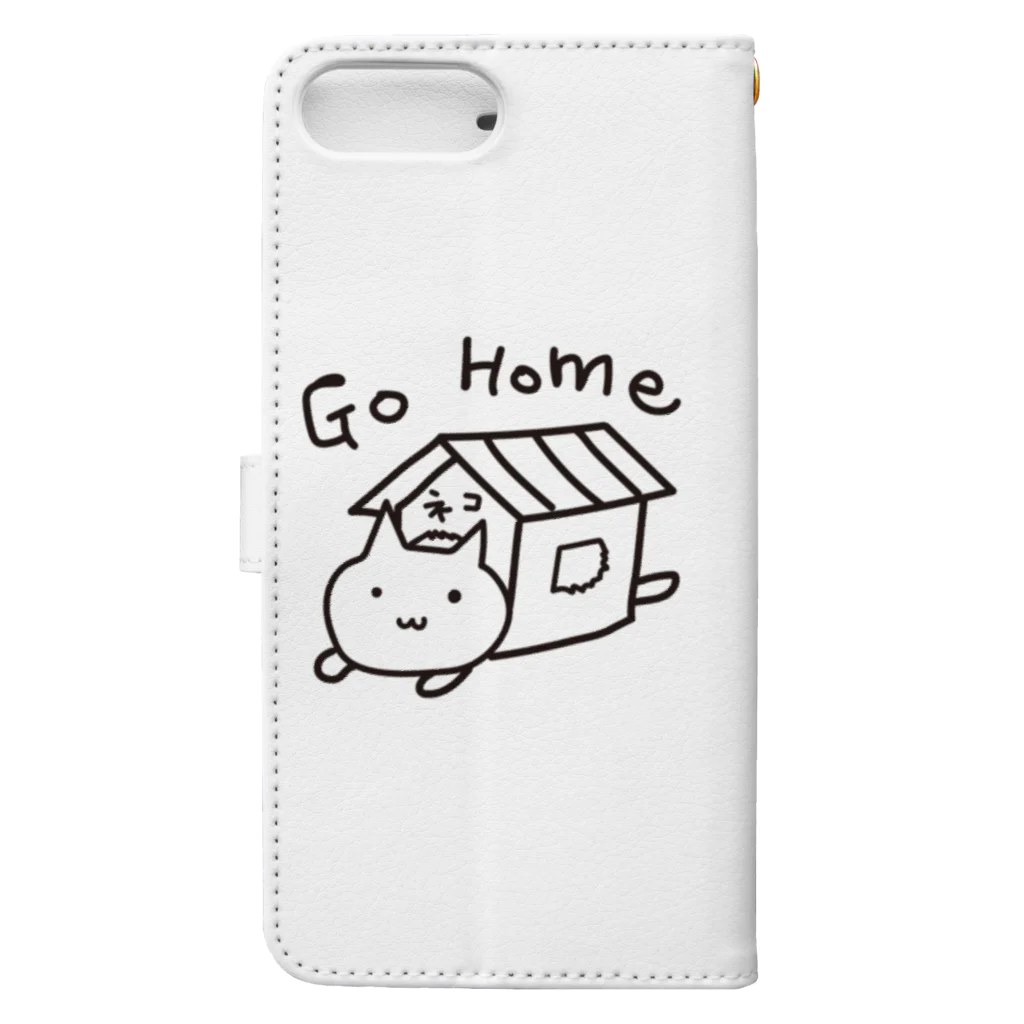 かぶとらのゆるいねこ　「go gome」 Book-Style Smartphone Case :back