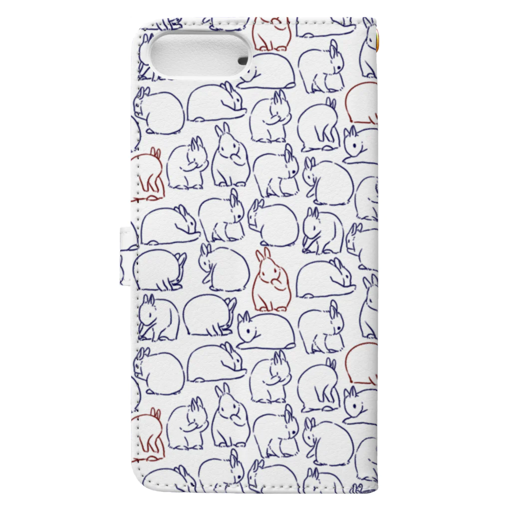 Usagi Kawaiiのきれい好きなうさぎさん Book-Style Smartphone Case :back