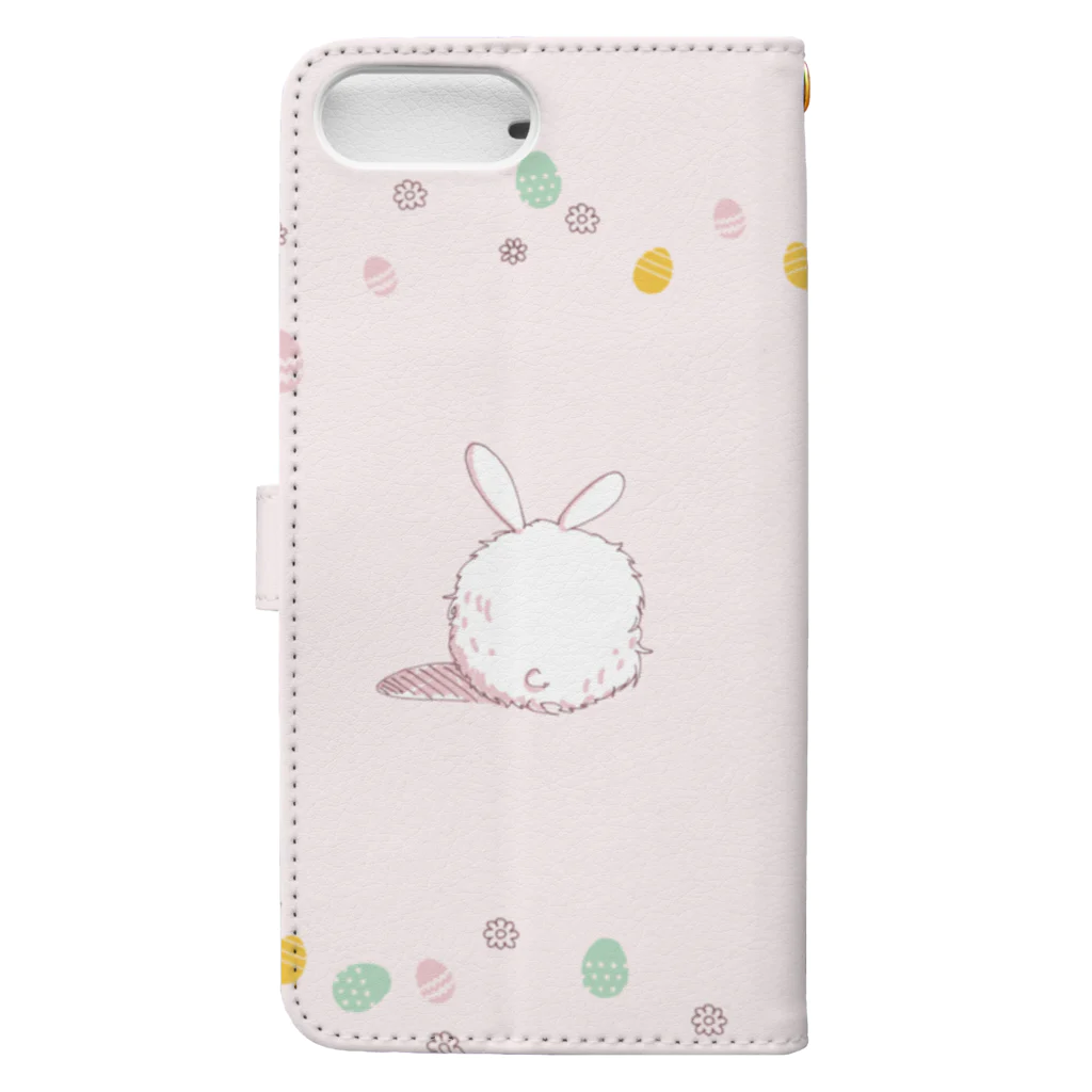 momomo_omiのイースターなうさちゃん Book-Style Smartphone Case :back