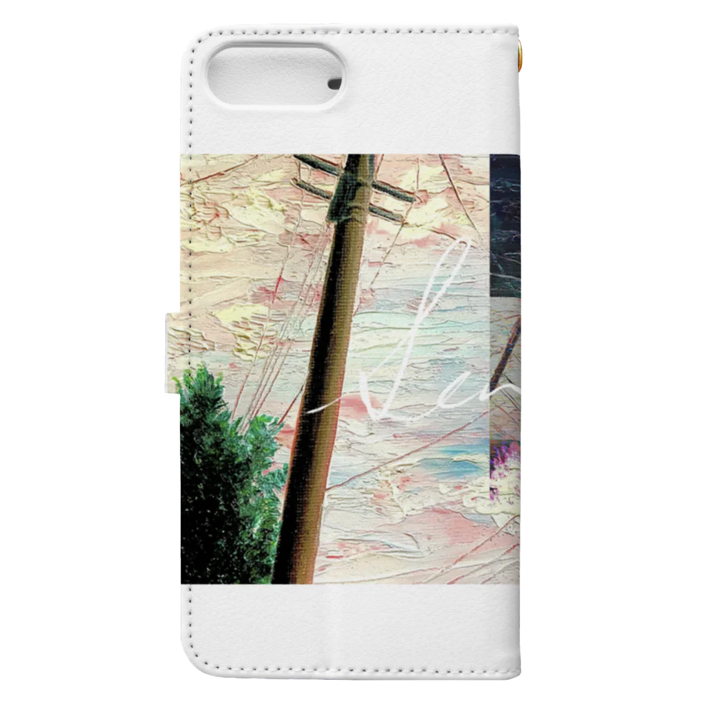 壬本舗 mizu-no-e-hompoの夕景【Remix】 Book-Style Smartphone Case :back