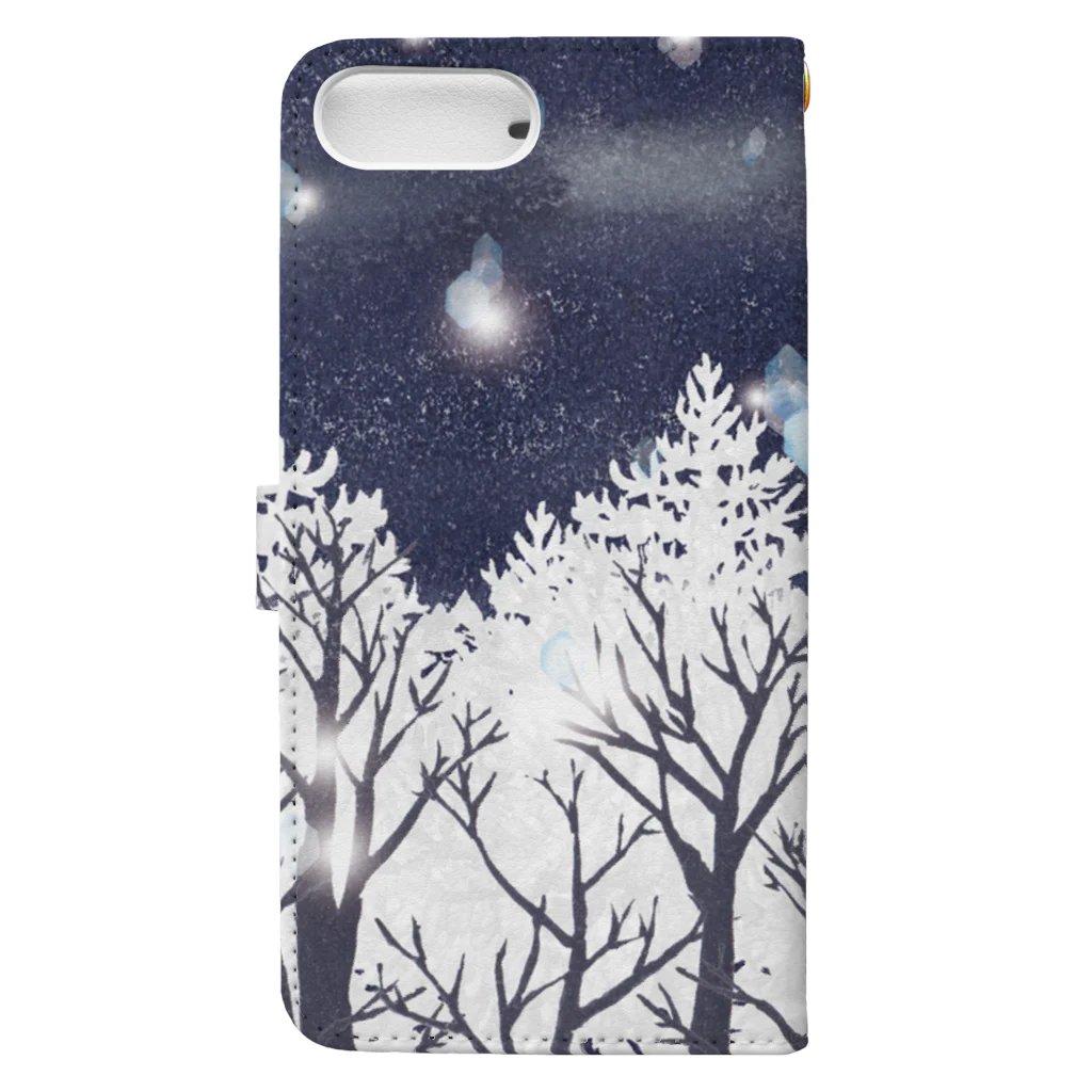 haruの雪の輝き Book-Style Smartphone Case :back