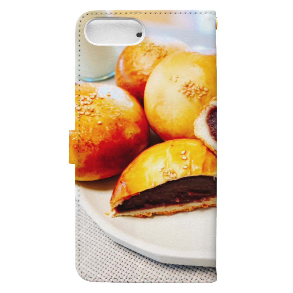 horafukissのおいしい記憶【朝のあんぱん】 Book-Style Smartphone Case :back