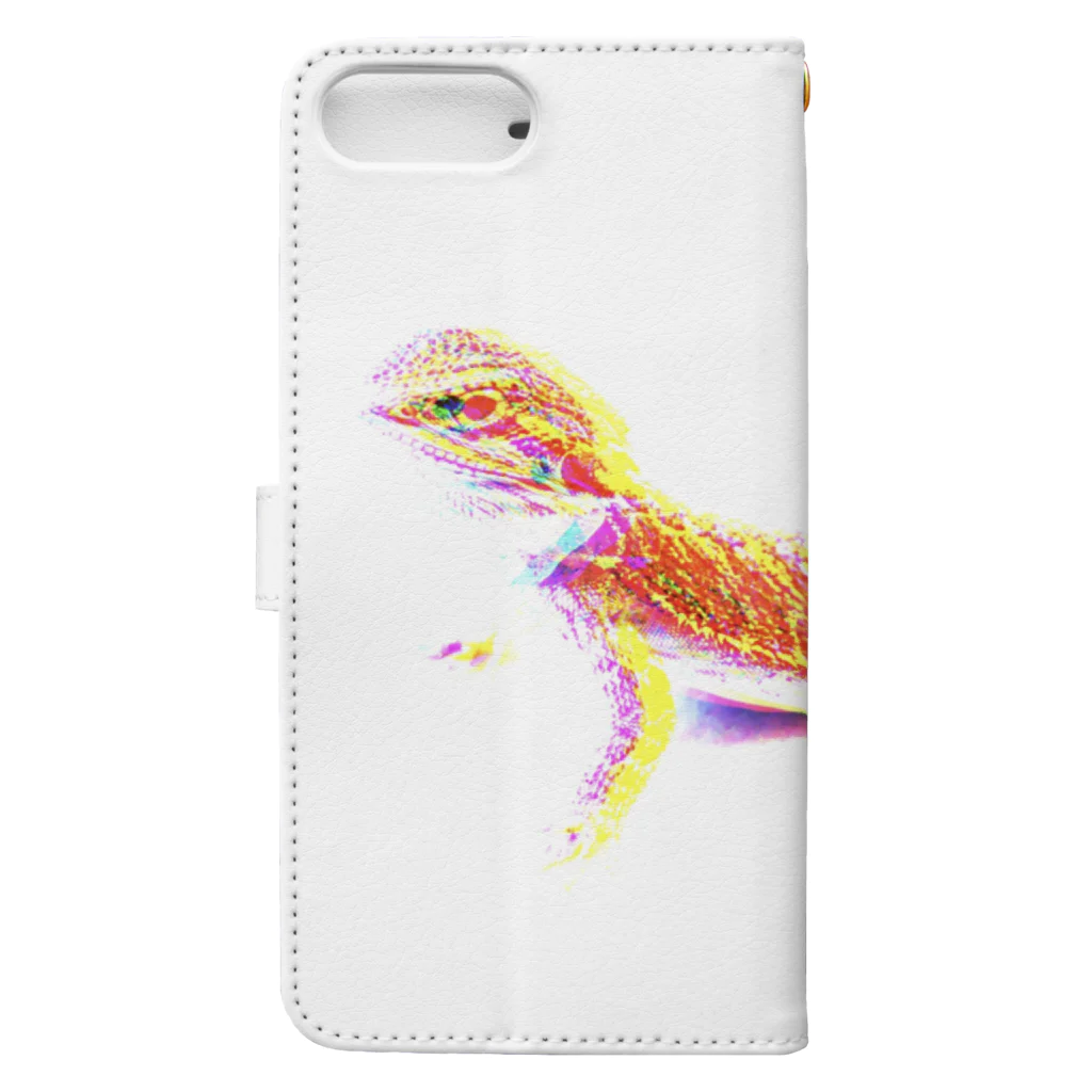 爬虫類カフェ ふぁにくり 京都祇園本店の"BROKEN" Pogona vitticeps Book-Style Smartphone Case :back