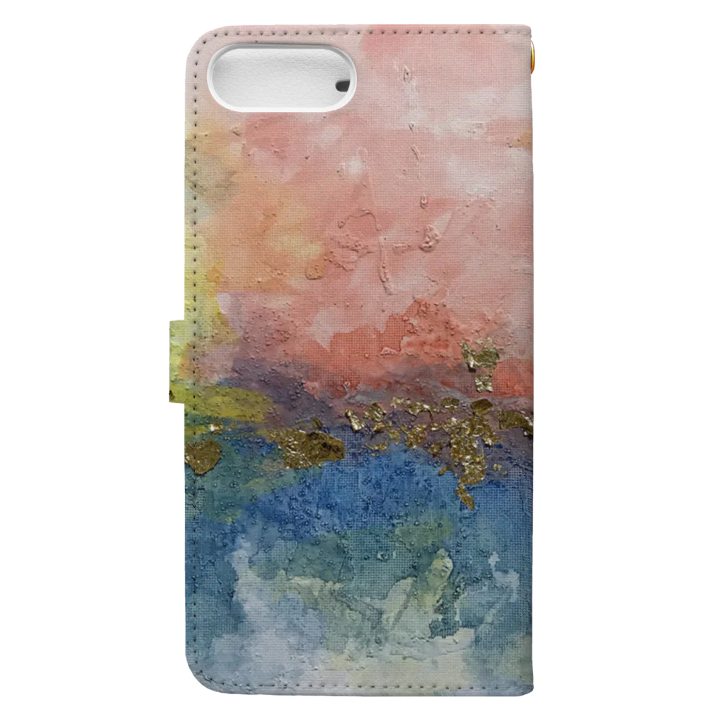 Hani what?の現代アート　Pastel Book-Style Smartphone Case :back