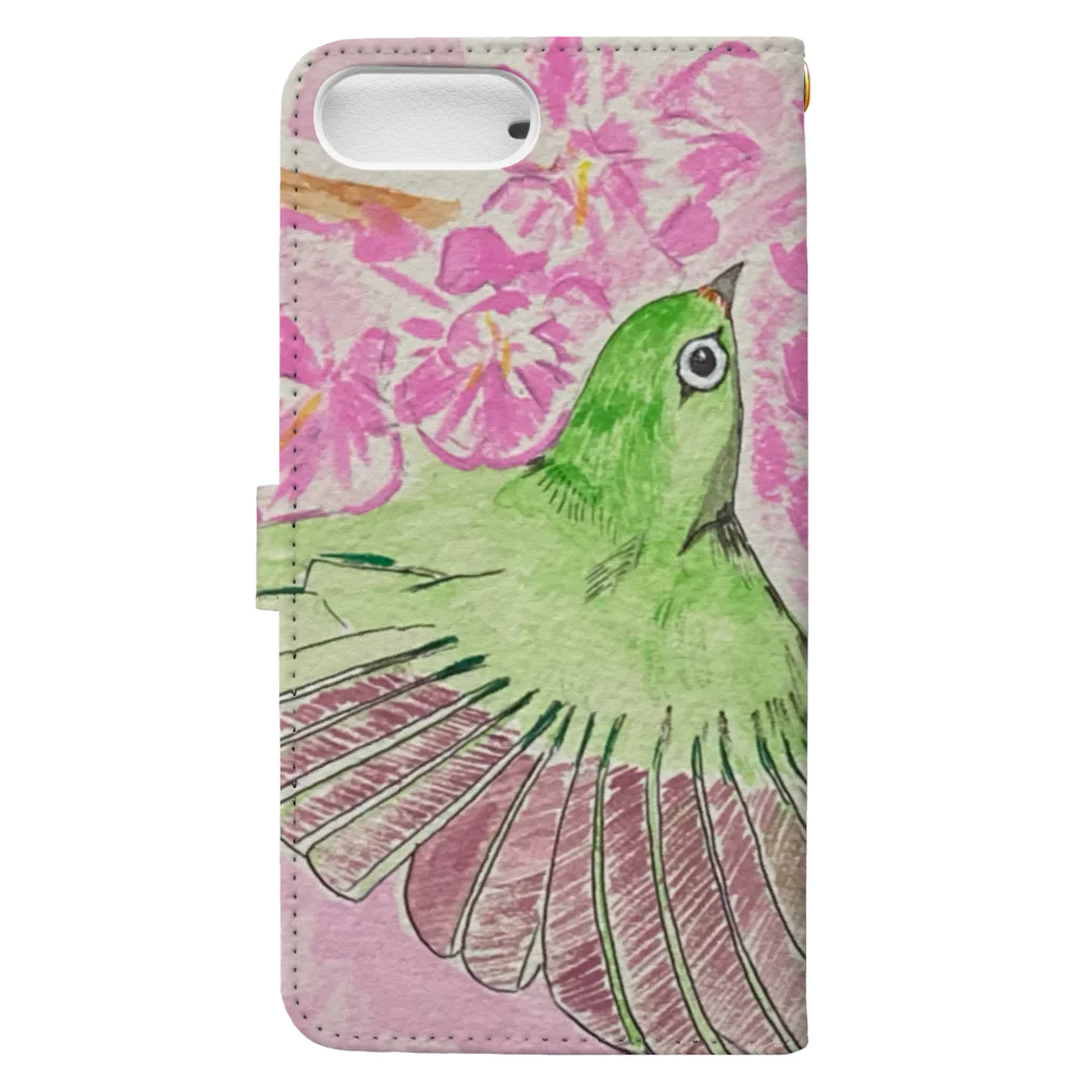 Coshi-Mild-Wildのメジロちゃん with 桜 🌸 Book-Style Smartphone Case :back