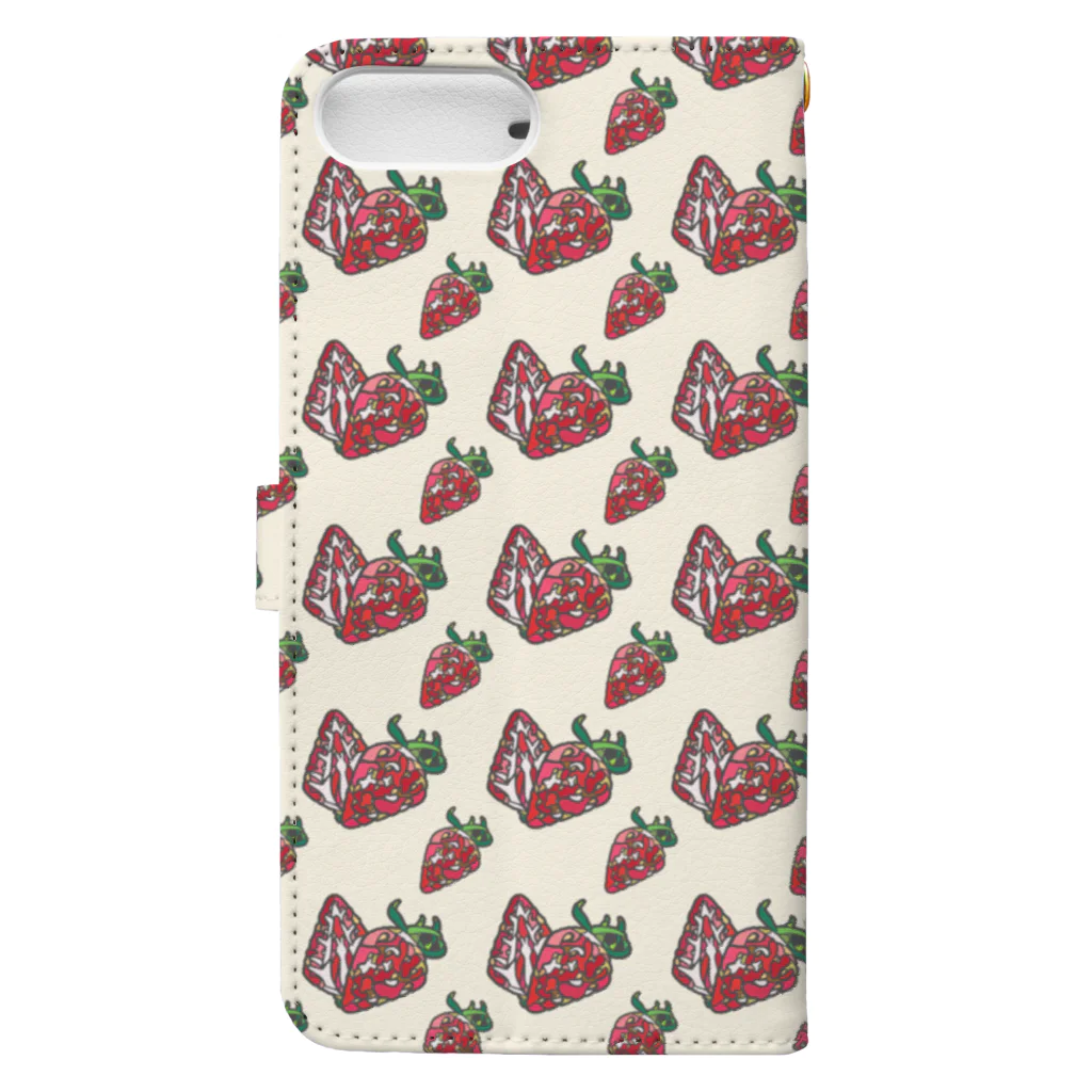 Kazuki Shibataの苺 イチゴ Strawberry  Book-Style Smartphone Case :back