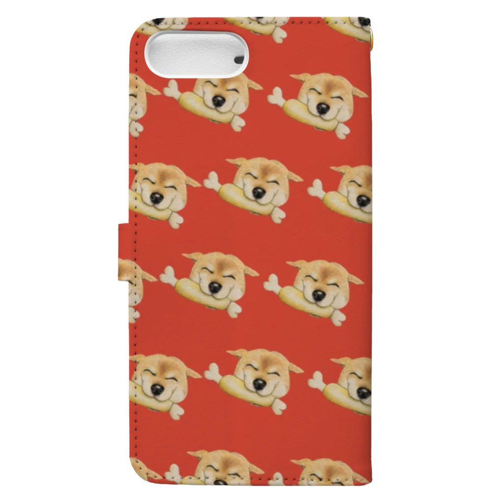 117shiba のヒコーキくぅ🐶 Book-Style Smartphone Case :back