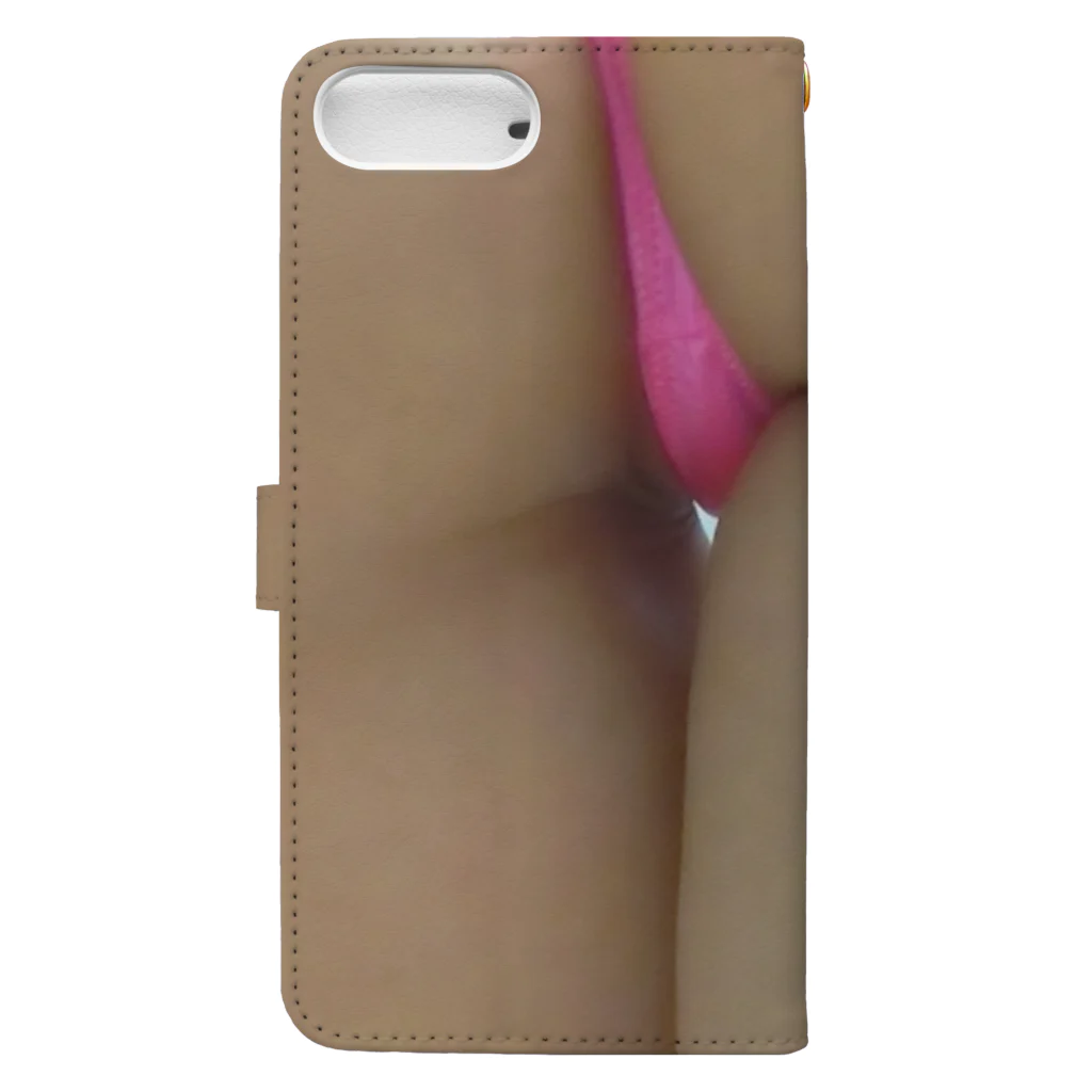 ぴのの部屋のピンク色のぴの Book-Style Smartphone Case :back