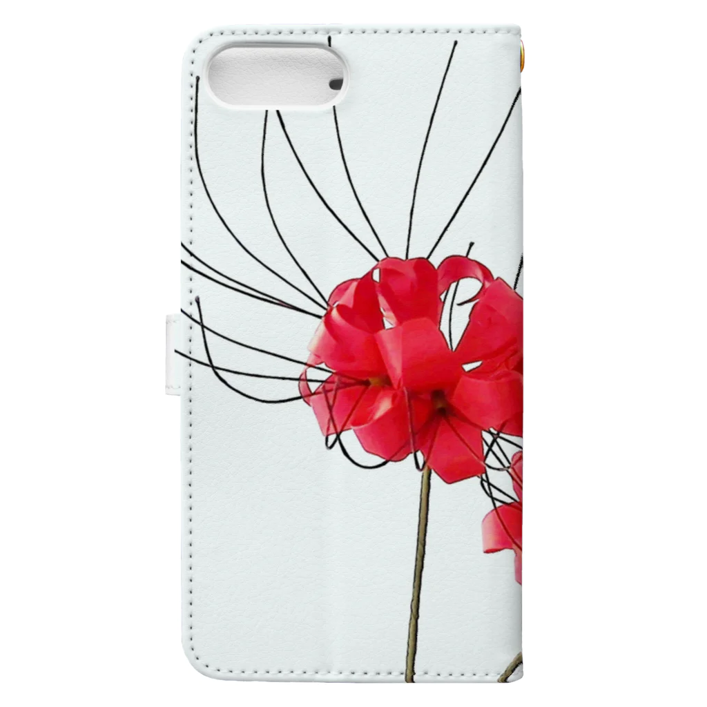 s-bloomの折り紙　彼岸花 Book-Style Smartphone Case :back
