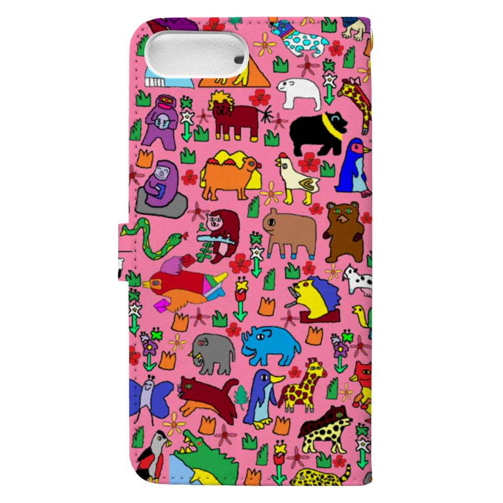 yunimalのpink2 Book-Style Smartphone Case :back