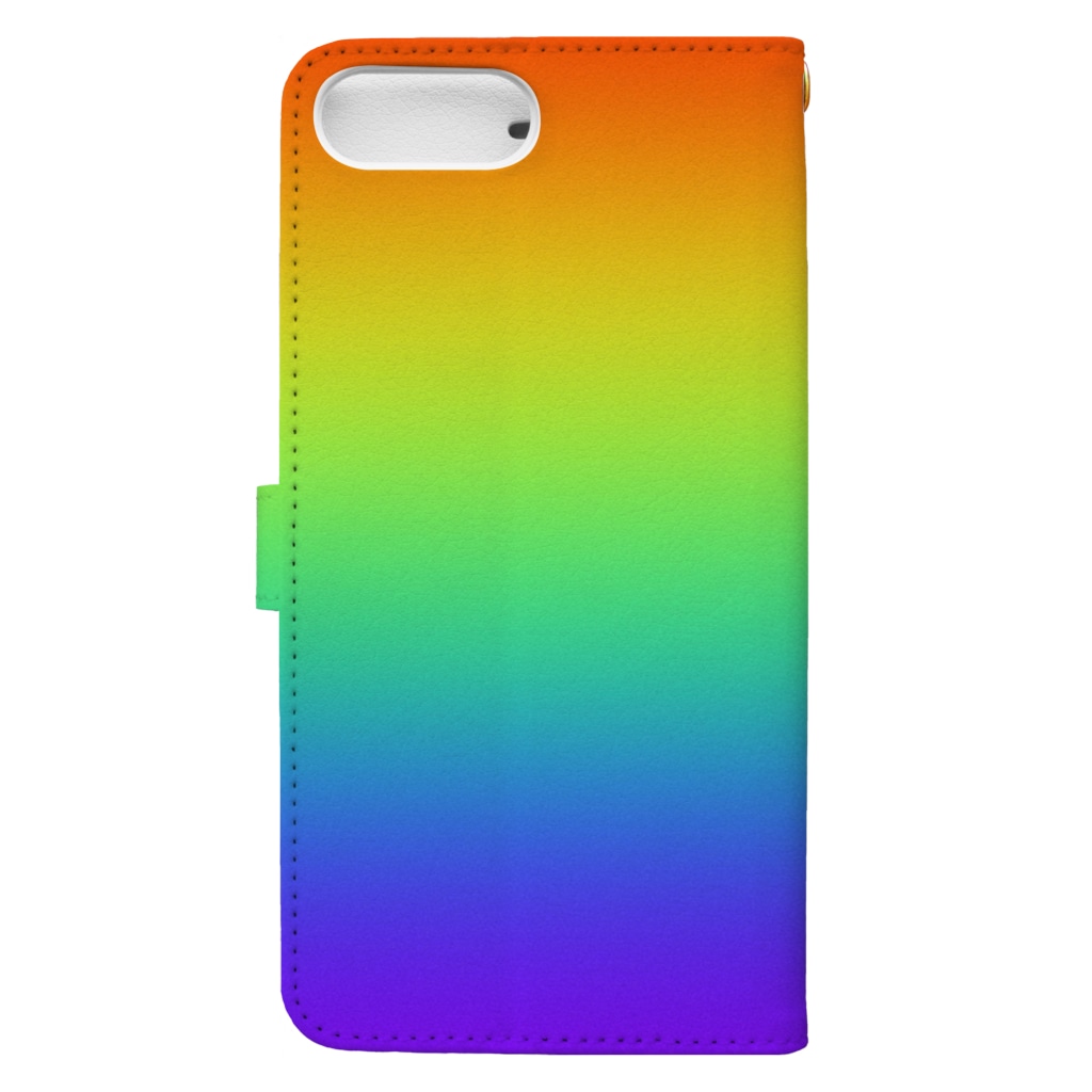 ぽぬぞぬのグラデーション　レインボー　LGBT Book-Style Smartphone Case :back
