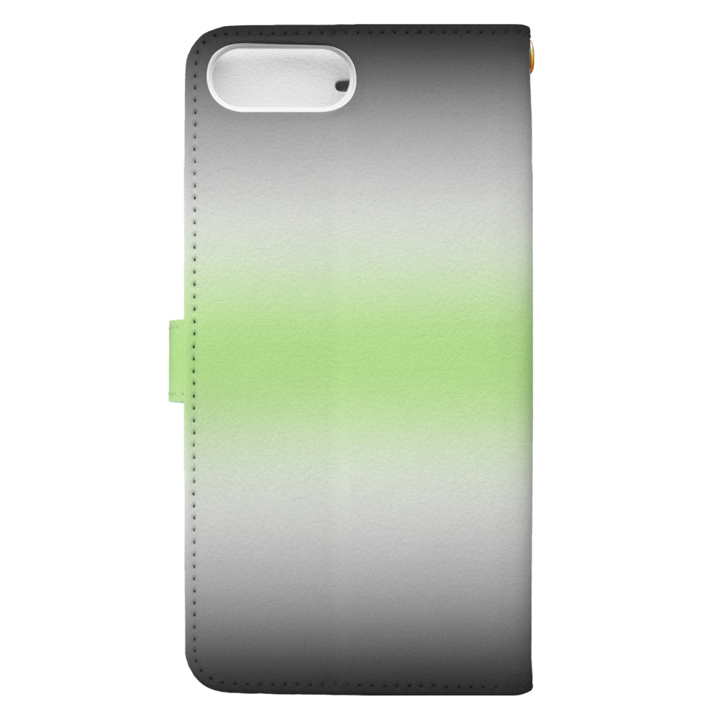ぽぬぞぬのグラデーション　プライドフラッグ　エイジェンダー Book-Style Smartphone Case :back