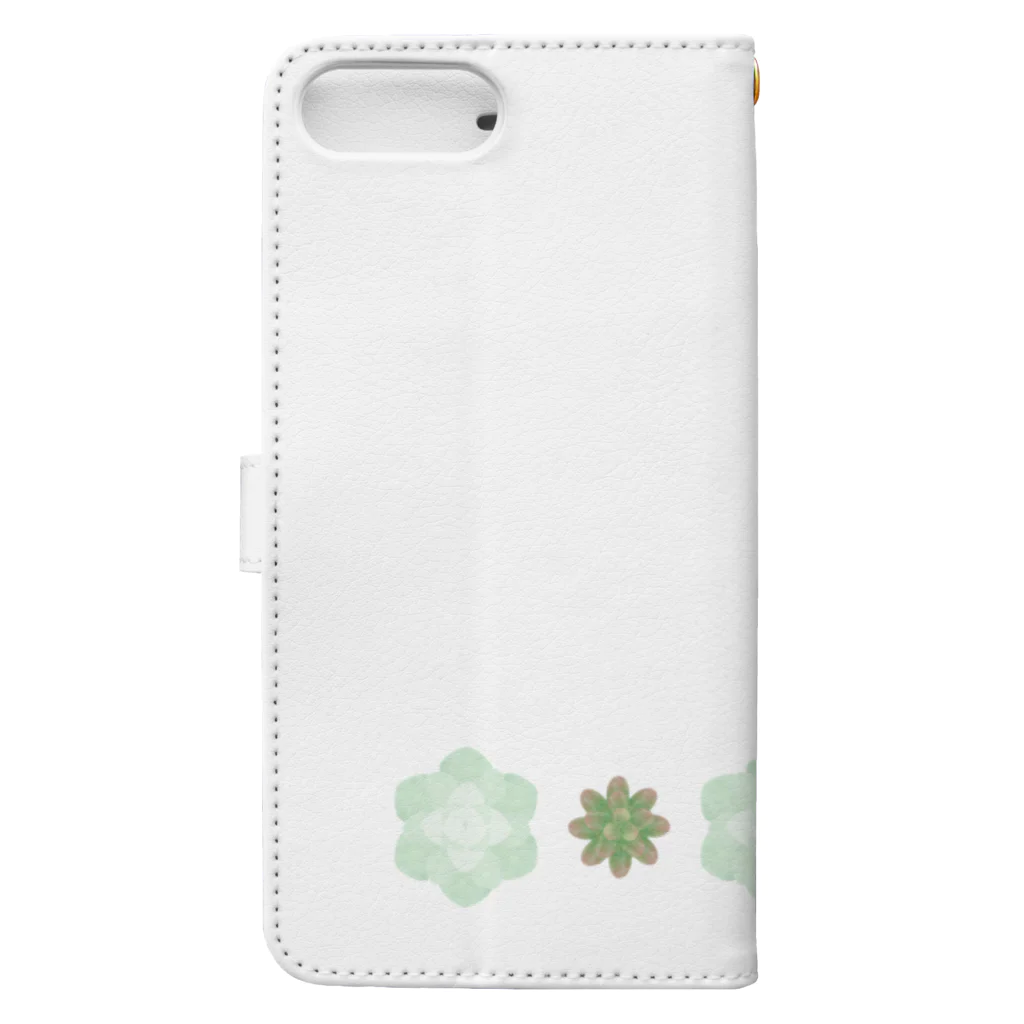 cotton-berry-pancakeの多肉植物 Book-Style Smartphone Case :back