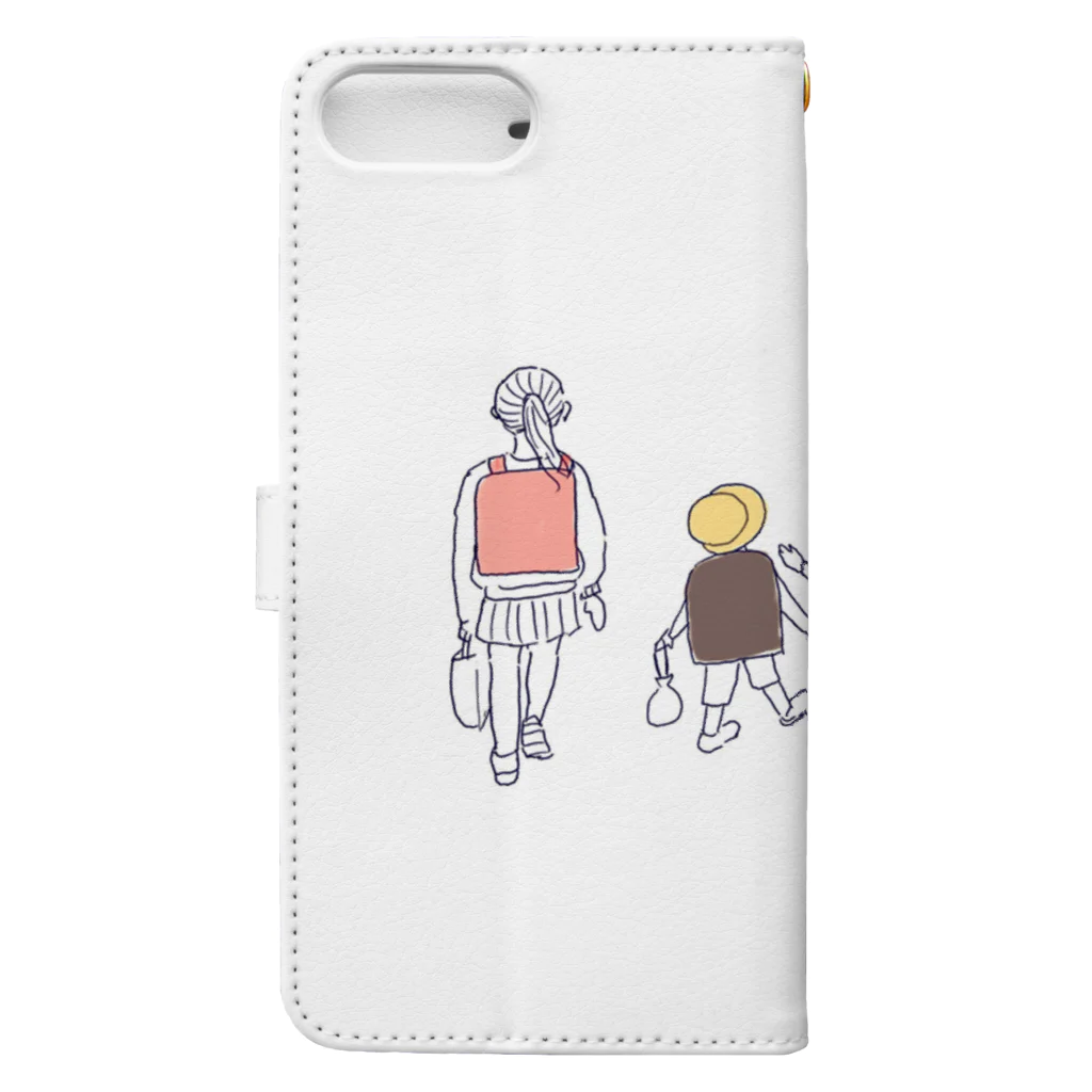 amenoasa(雨の朝)の道 Book-Style Smartphone Case :back