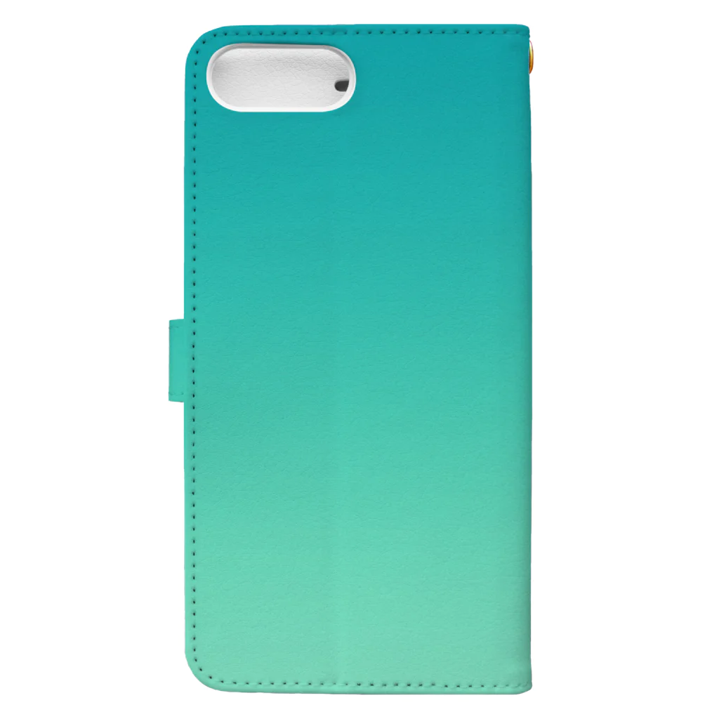 ぽぬぞぬのグラデーション Soft Green Air Book-Style Smartphone Case :back