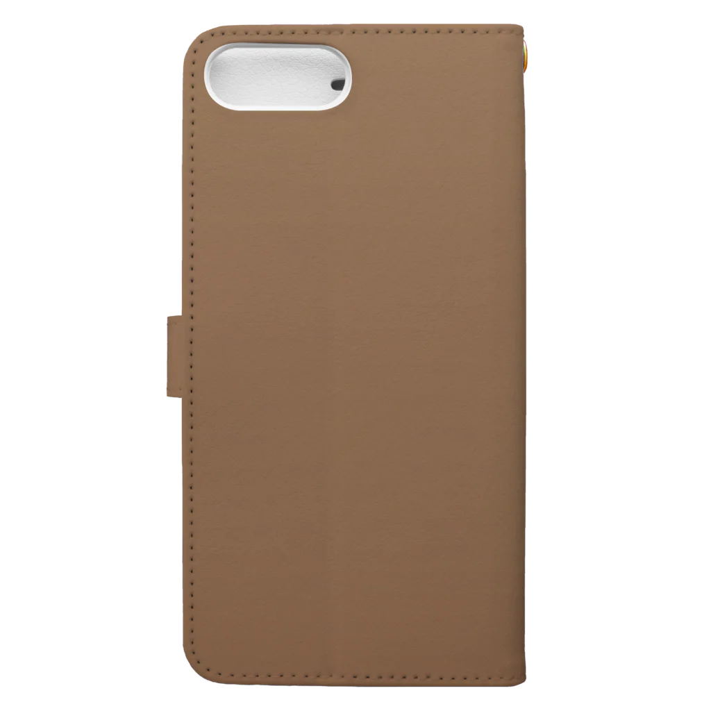 ぽぬぞぬのグラデーション Leaf Cocoa Book-Style Smartphone Case :back