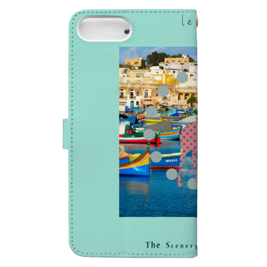 ＯＫダイレクト　powered by SUZURIのThe Scenery of Marsaxlokk 手帳型スマホケースの裏面