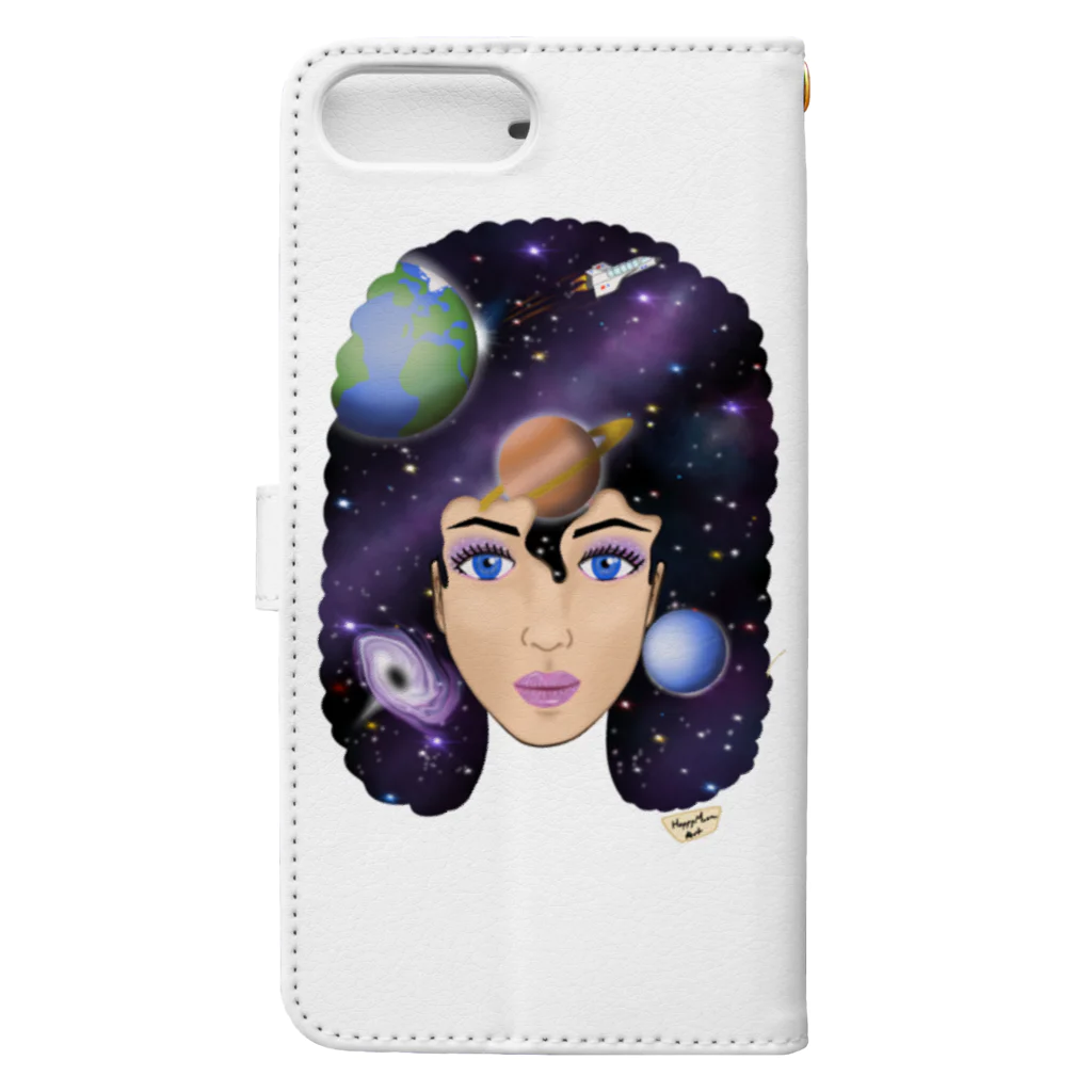 Happy Moon ArtのUniverse girl Book-Style Smartphone Case :back