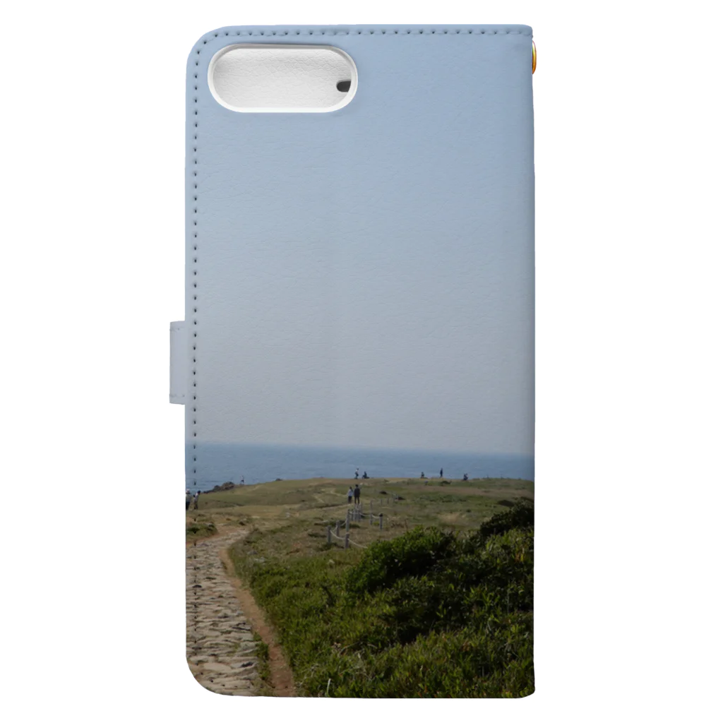 粭島再現企画の角島 Book-Style Smartphone Case :back