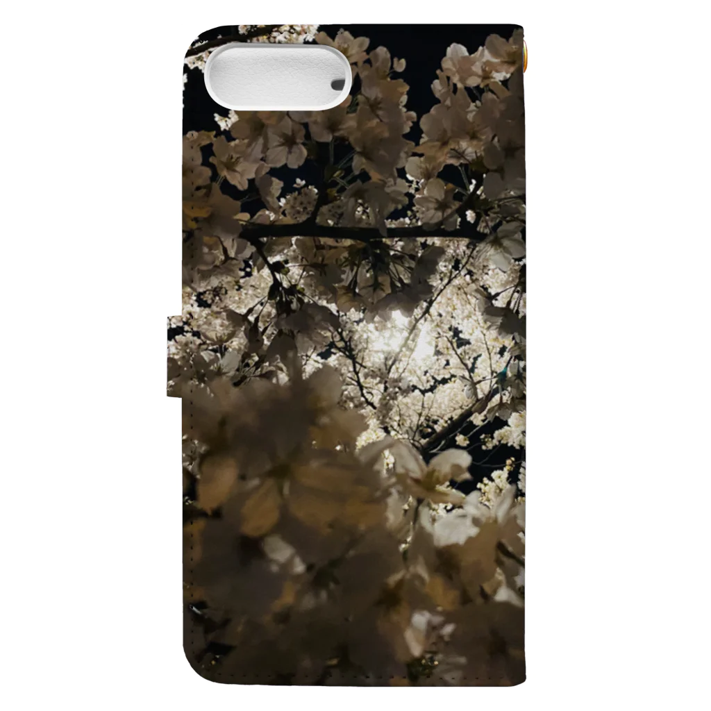 P.O.Humanの夜桜 Book-Style Smartphone Case :back