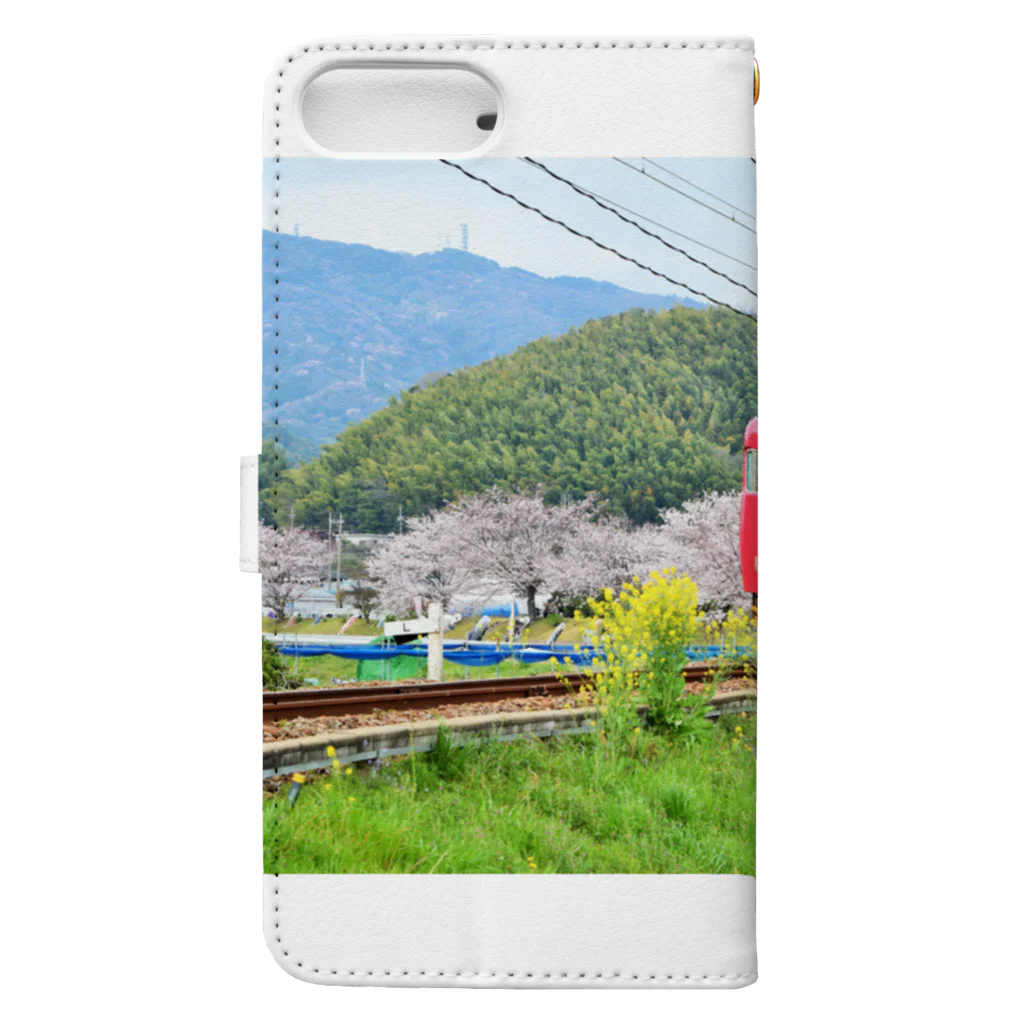 egpuromasaの鉄道(春) Book-Style Smartphone Case :back