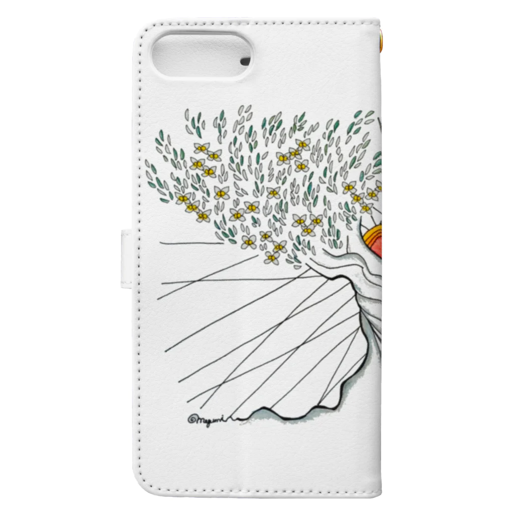 TSUBAMAILのolive-花- Book-Style Smartphone Case :back