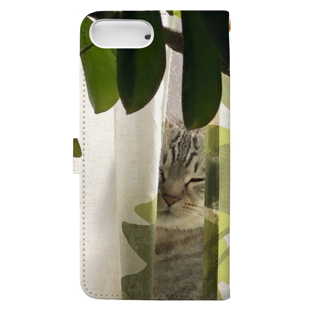 éclair 1518 : えくれあ 一期一会のCAT&GREEN🐈🌱 Book-Style Smartphone Case :back