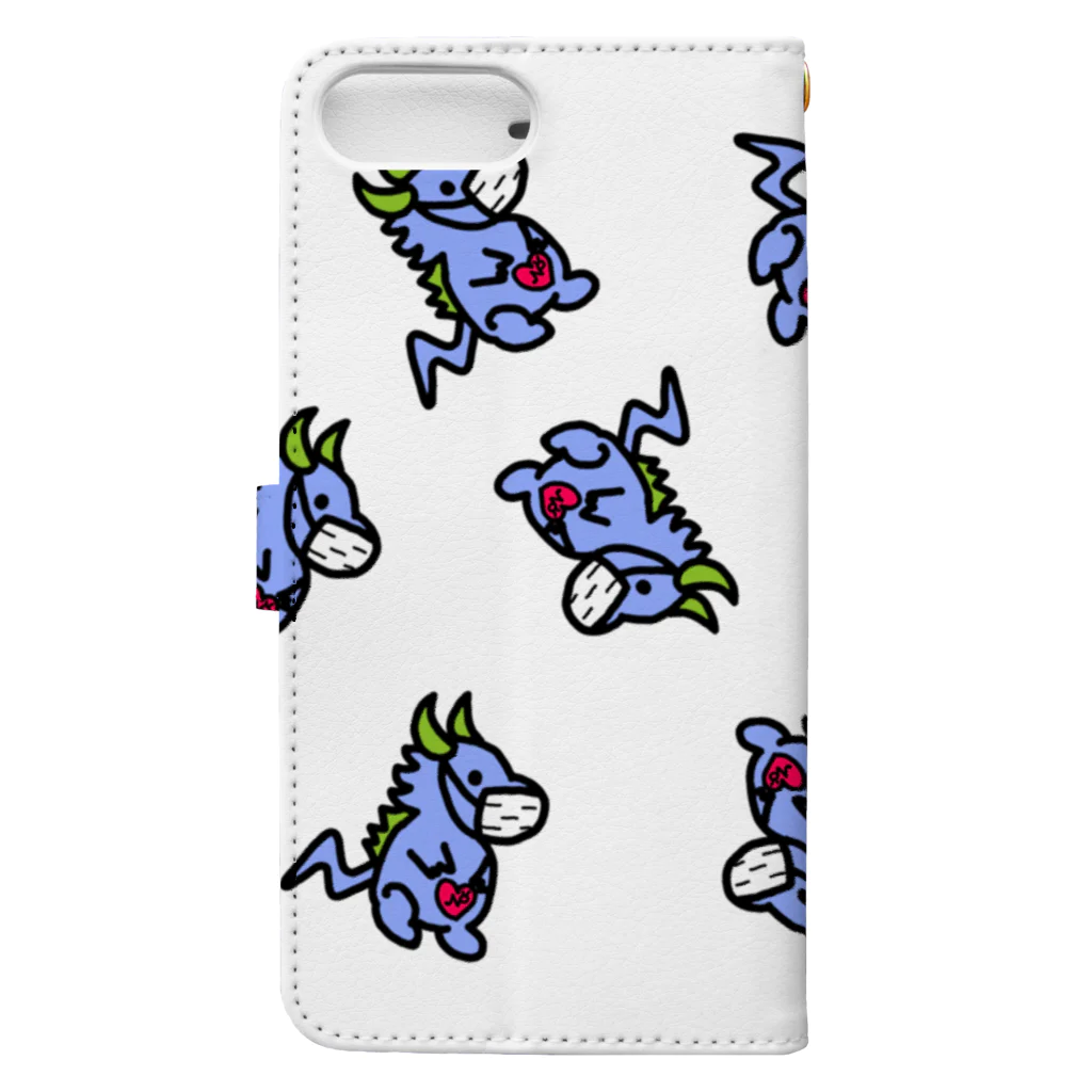 にょぼすけ🦕@あつ森 ゼルダ ゲーム実況のマスクにょぼドラゴン Book-Style Smartphone Case :back