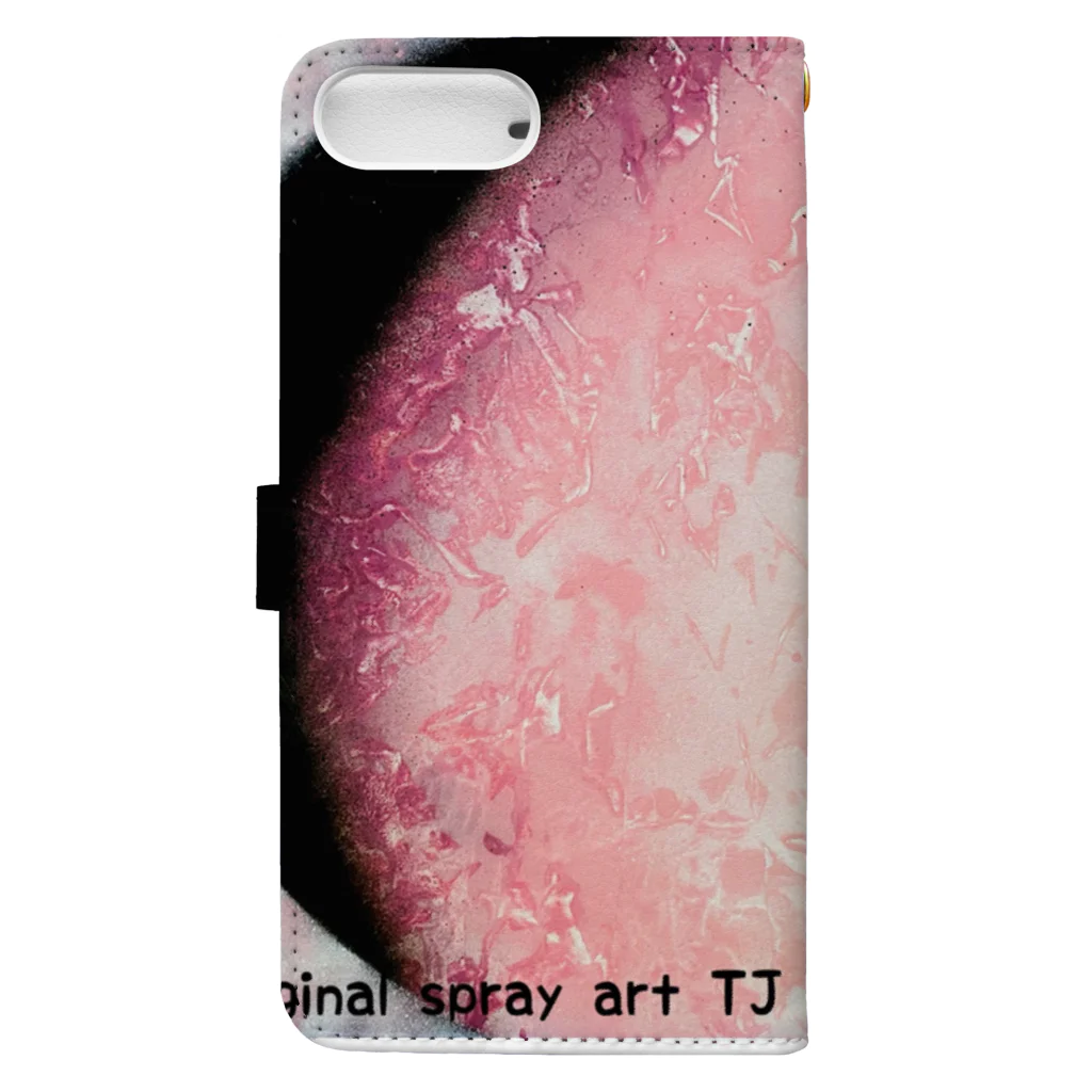 小さな宇宙工房おっちーの【NO.27 桜舞GALAXY original  art】 Book-Style Smartphone Case :back