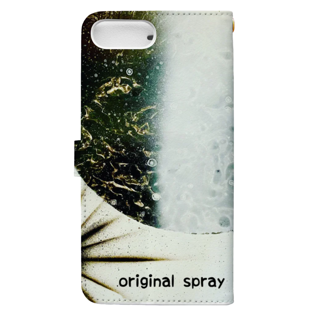 小さな宇宙工房おっちーの【NO13. clearing Cosmo〜originalspray art〜】 Book-Style Smartphone Case :back