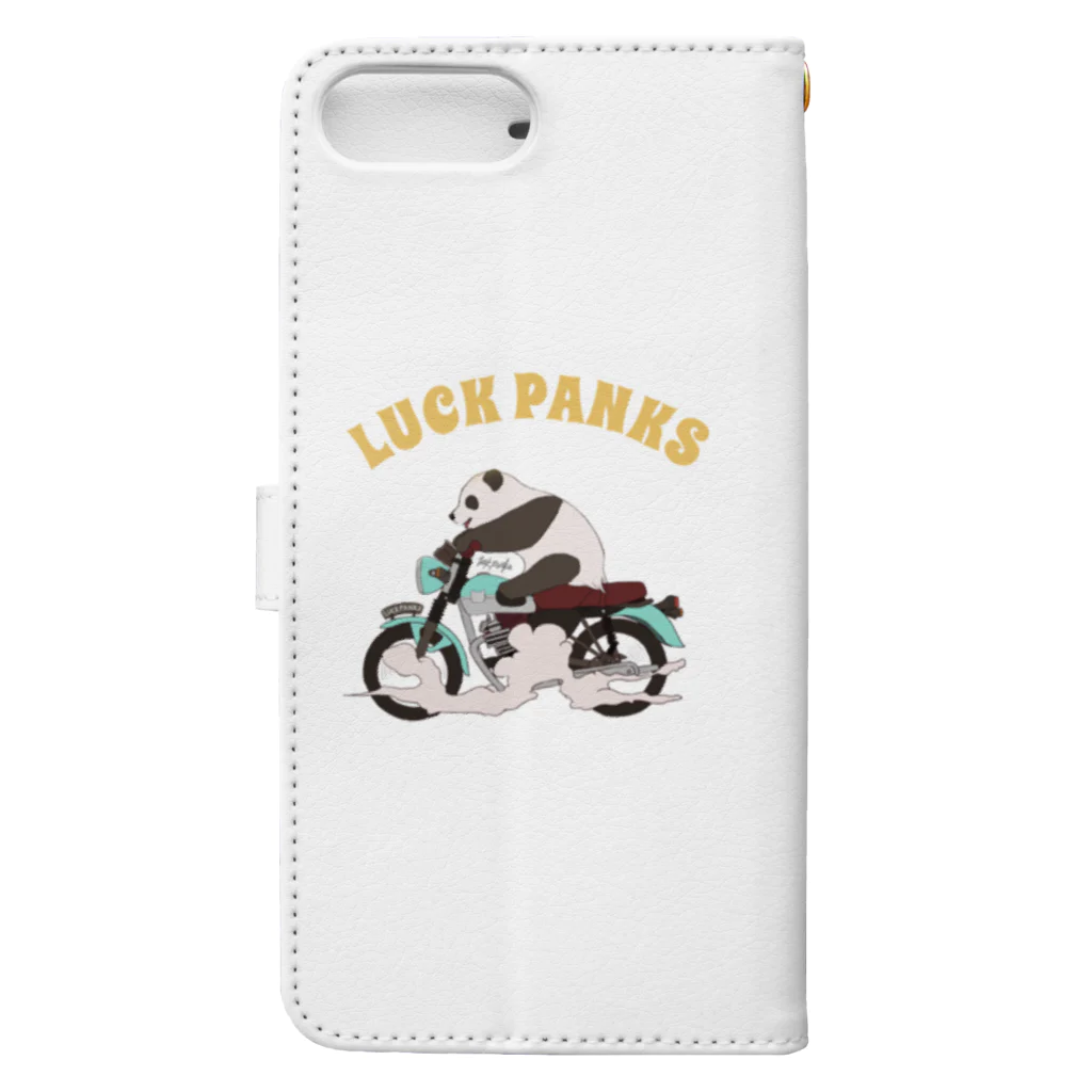 ラックパンクスのバイク乗りのパンダ Book-Style Smartphone Case :back