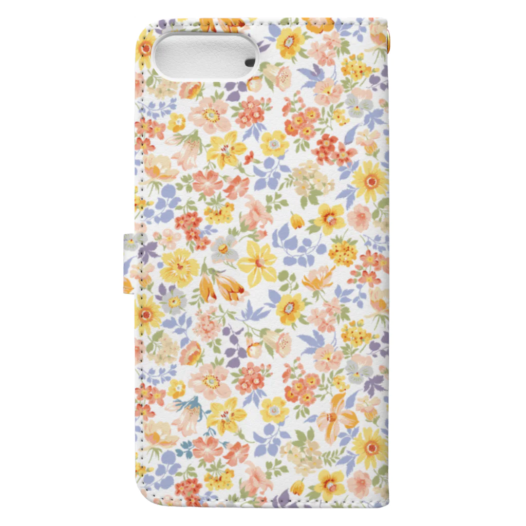 Neo_louloudi(ネオルルディ)のsmall flwer garden(yellow) Book-Style Smartphone Case :back