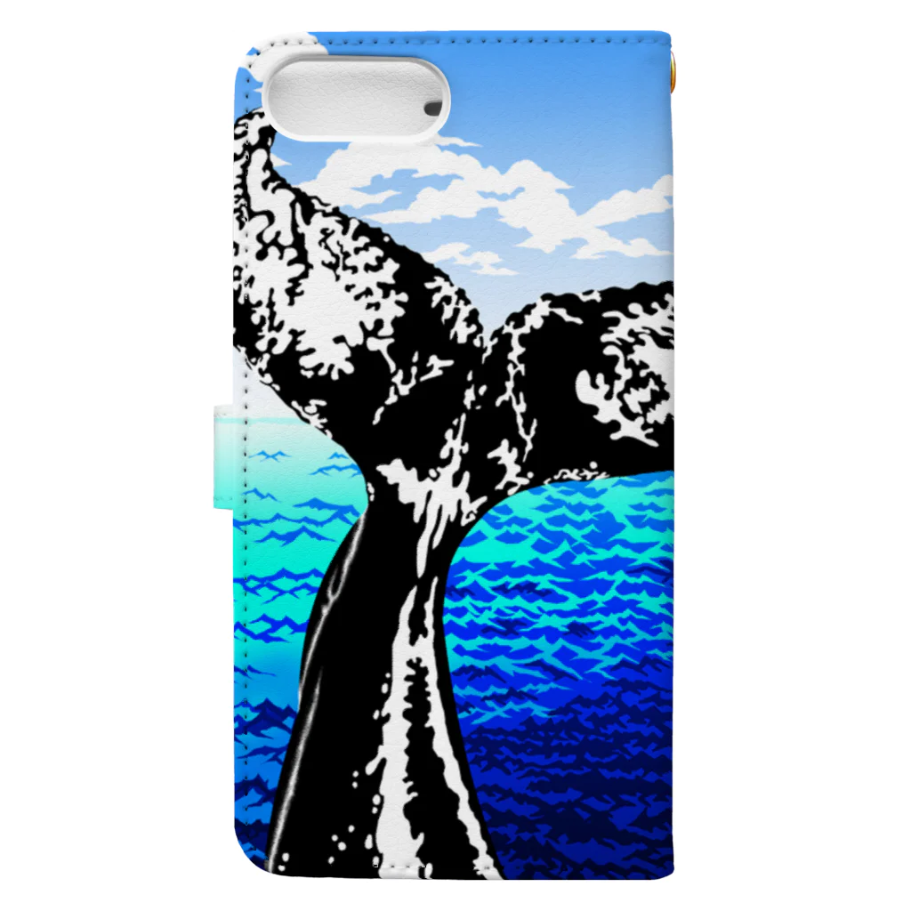 SeaYouTuberoseのWhale tail (Sea) Book-Style Smartphone Case :back