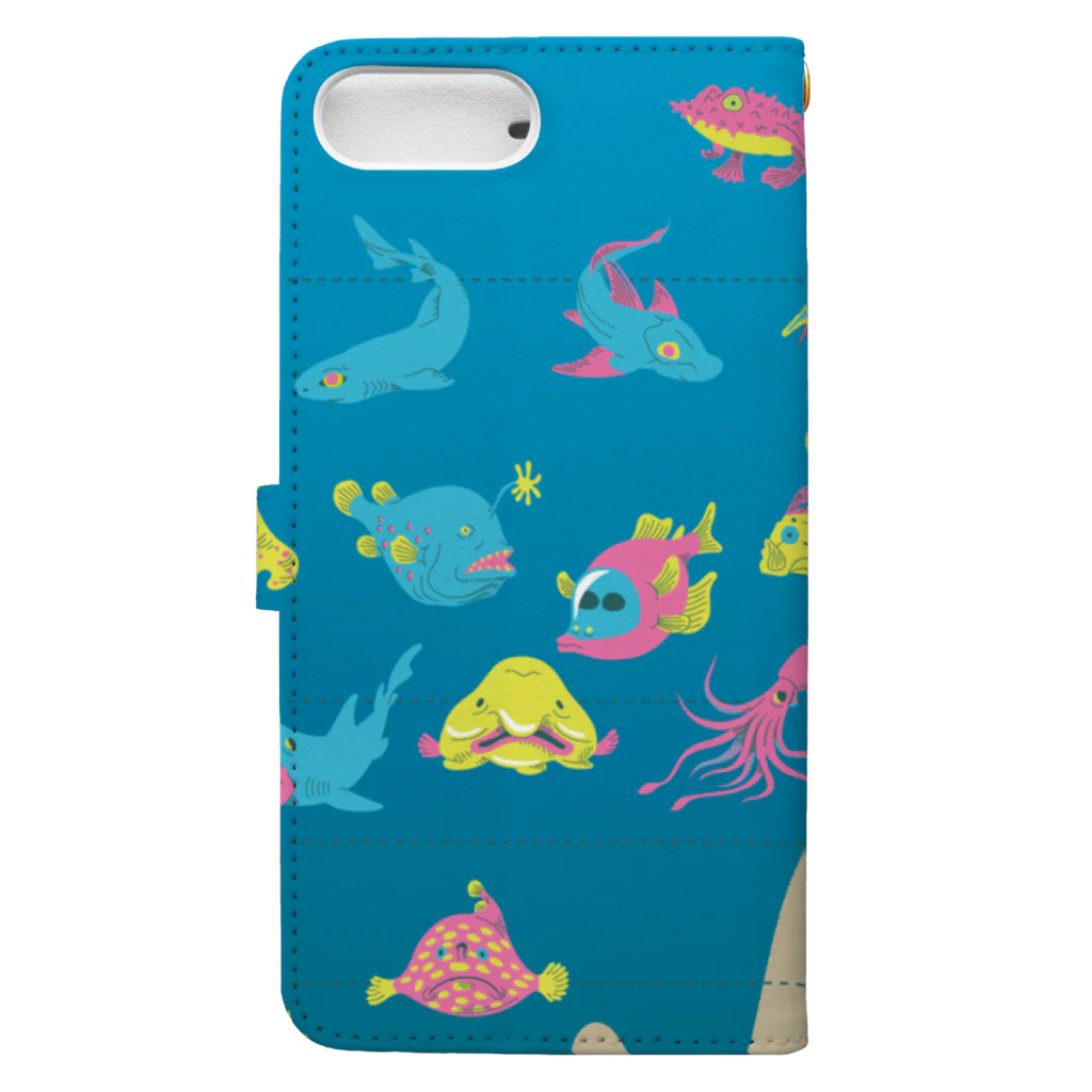 cementmilk WEBショップのDeep sea creatures Book-Style Smartphone Case :back