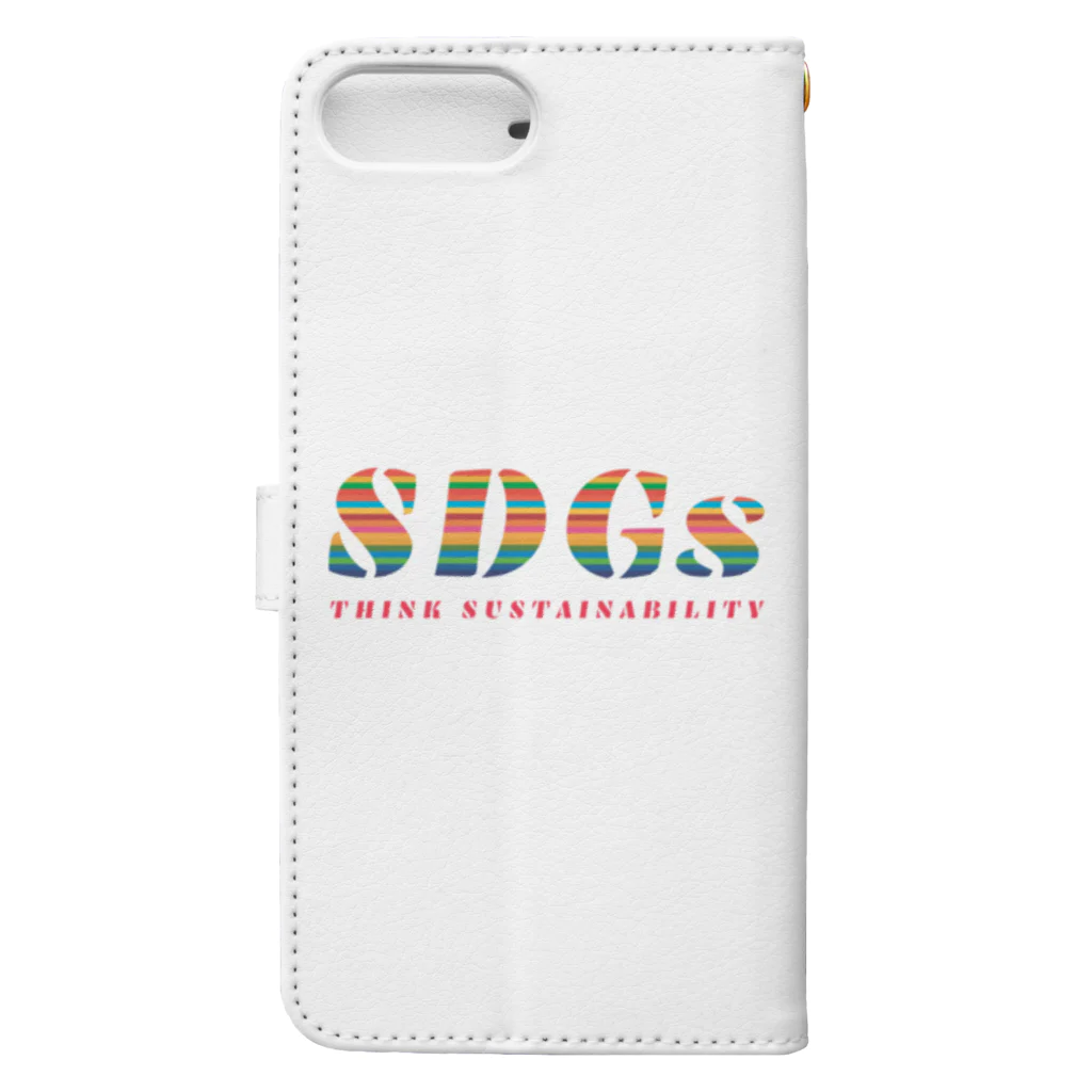 mincora.のSDGs - think sustainability Book-Style Smartphone Case :back