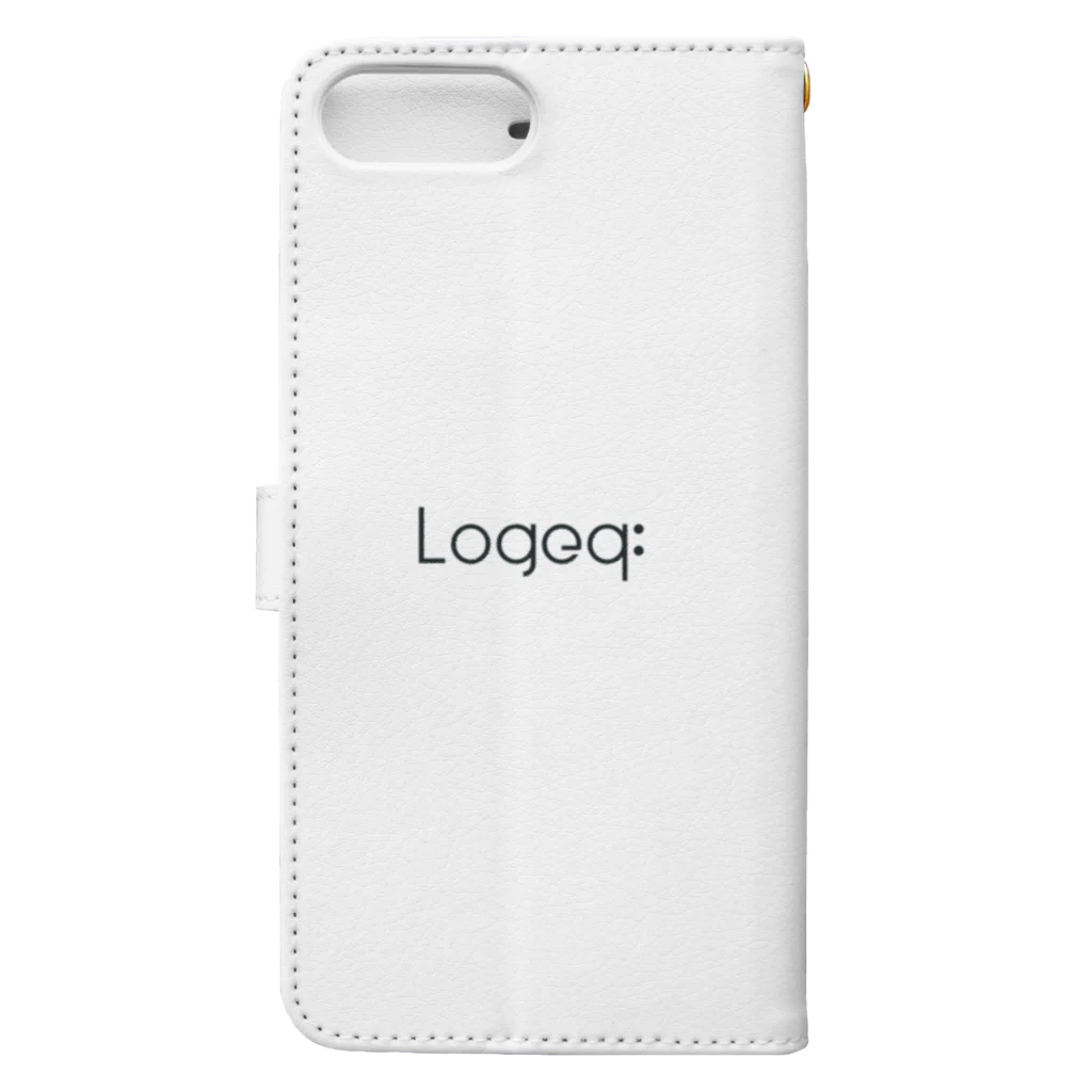 久樂 陸（と時々PE-）のショップのLogeq LOGO Book-Style Smartphone Case :back