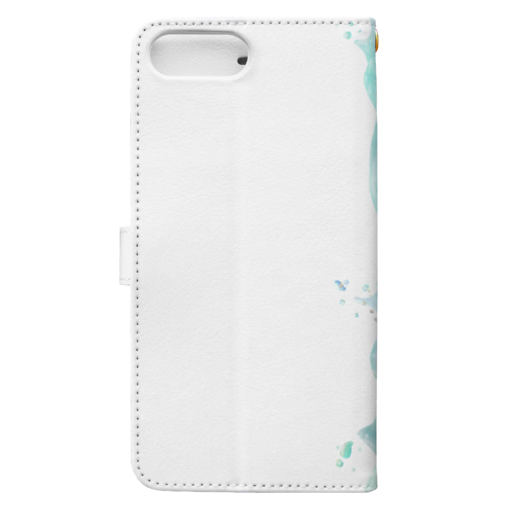 Lily bird（リリーバード）の海のペンギン 縦長 Book-Style Smartphone Case :back