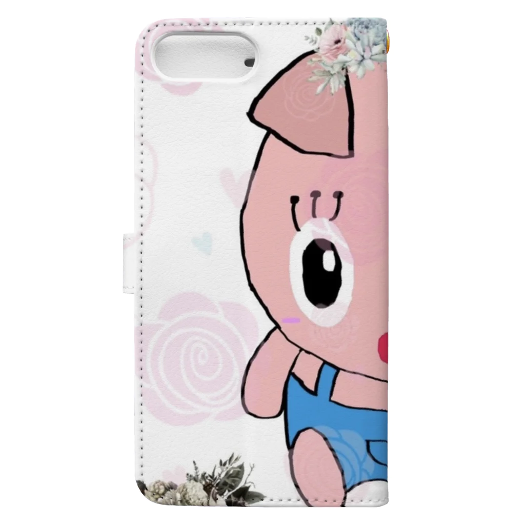 hanaのぶたのみーちゃん🐽 Book-Style Smartphone Case :back