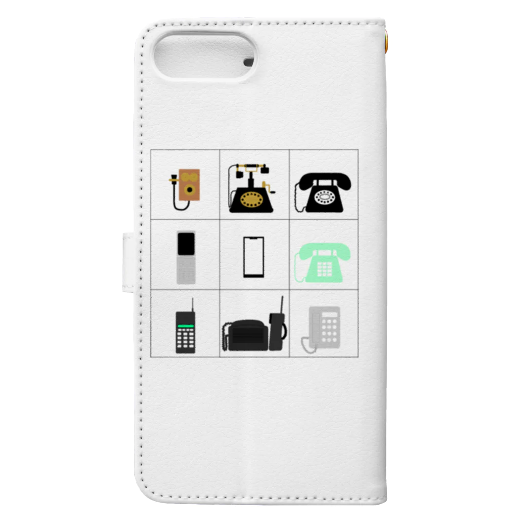 Daikichi Sugawaのホビースペースの電話の歴史(枠あり) Book-Style Smartphone Case :back