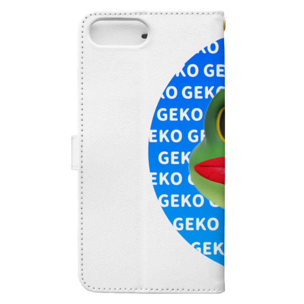 HIIRUKOのGEKO ブルー Book-Style Smartphone Case :back