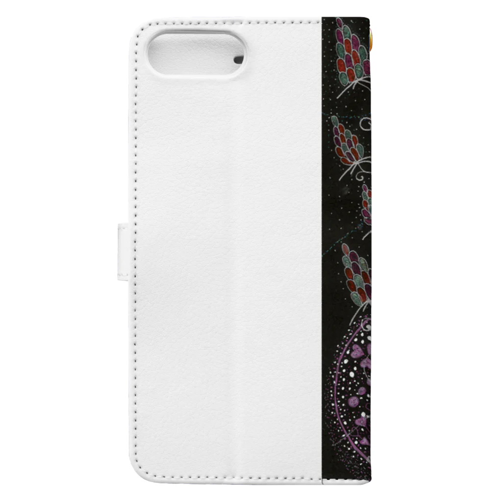 saryuのありがとう曼荼羅/蝶 Book-Style Smartphone Case :back