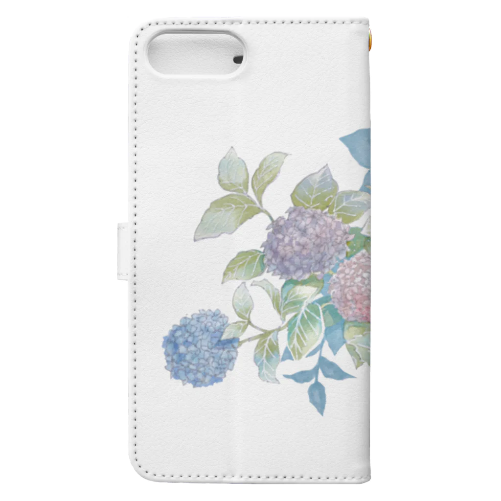 Joy. Ree Illustration SUZURI Shop のHydrangea (紫陽花の季節） Book-Style Smartphone Case :back