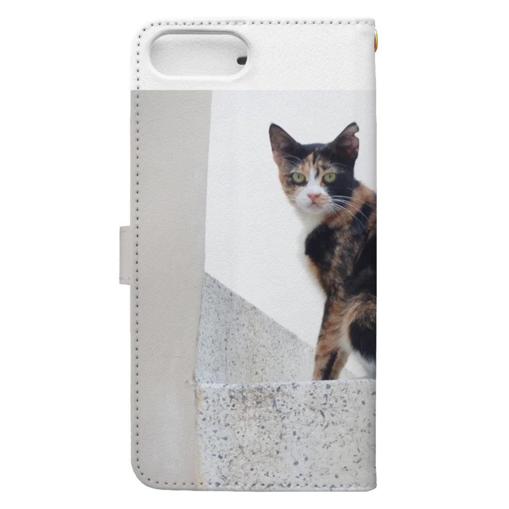 momoニャンカフェの猫好きの聖地、マルタ島の猫さん Book-Style Smartphone Case :back