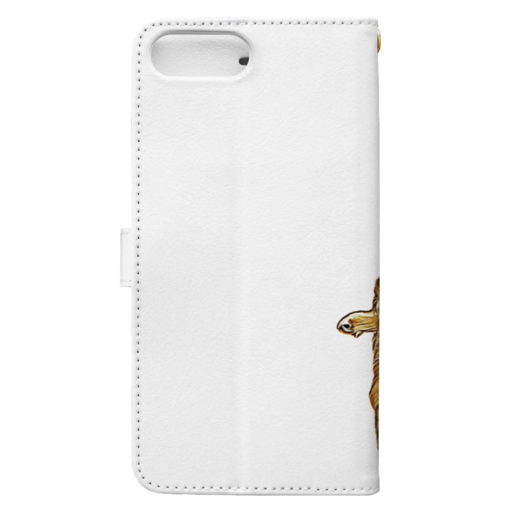 flatcoatedretrieverのgolden retriever Book-Style Smartphone Case :back