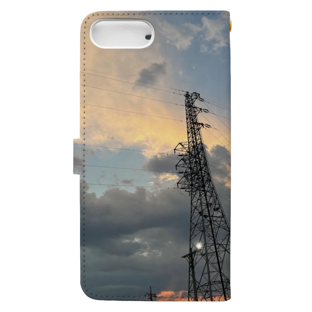 Aki’s design shopの(セール中)Sunset over the tower Book-Style Smartphone Case :back