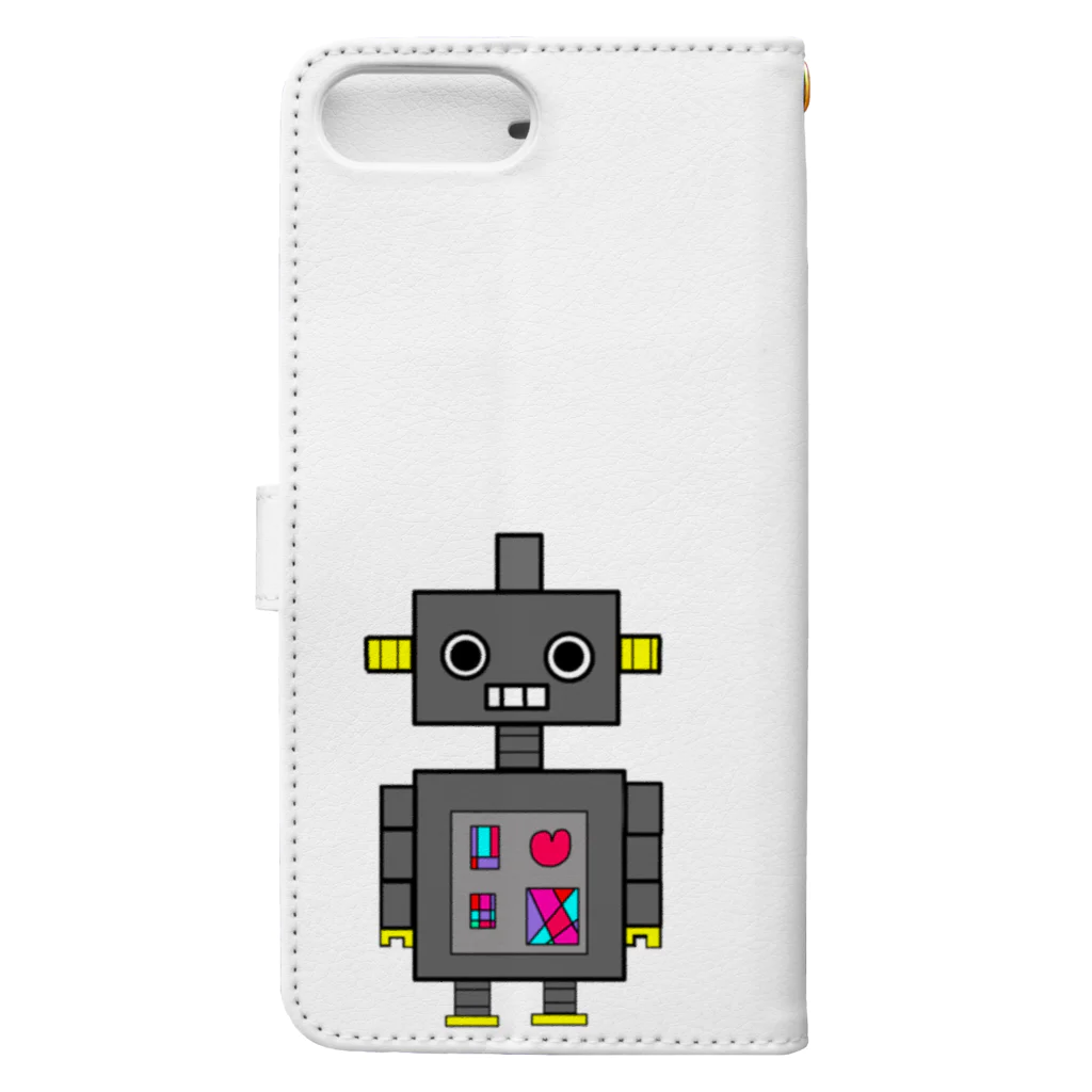 nezuminodeltupachannのロボット🤖 Book-Style Smartphone Case :back