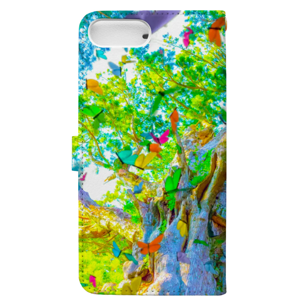 NEON LIGHT STARSのYOU are in wonderland*green Book-Style Smartphone Case :back