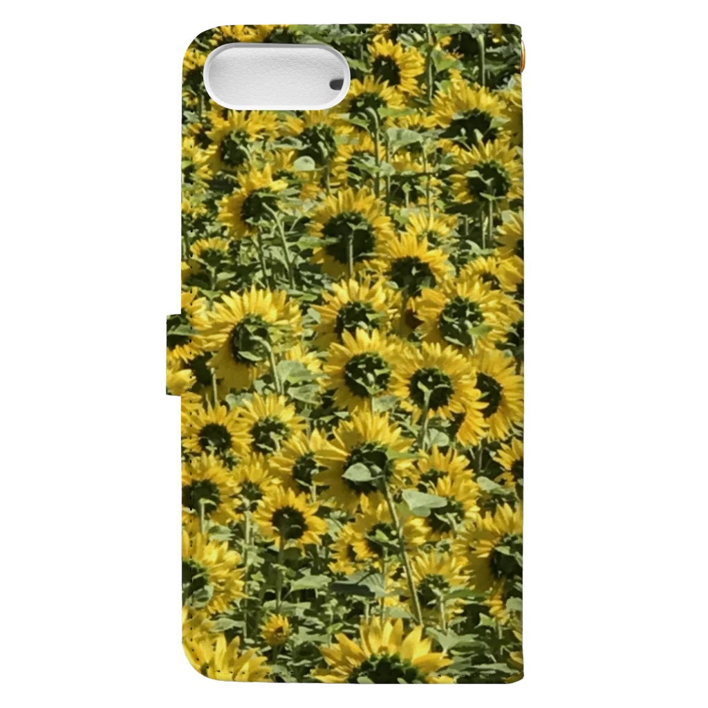 サニーSunny 犬グッズショップのひまわり　向日葵　花　北海道 Book-Style Smartphone Case :back